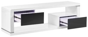 Mobile TV di colore nero e bianco 140 x 39 cm in robusto MDF stile minimalista Beliani