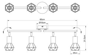 Globo 54802S-4 - Luce Spot XARA 4xE14/40W/230V