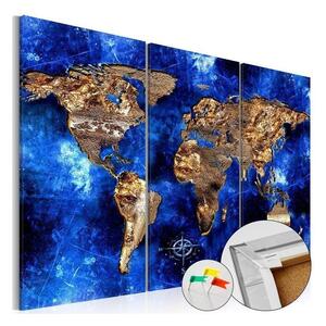 Quadri di sughero Golden Continents [Cork Map]