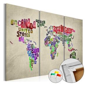 Quadri di sughero Colorful Countries [Cork Map]