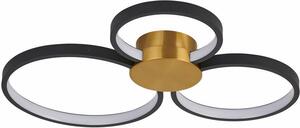 Lampada da soffitto a LED Condida 24W Da 3000 a 4000K 1920 lm, plastica nera e dorata, dimensioni: 6x58x51,5 cm, IP20 Reality