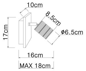 Globo 54033-1 - Faretto da muro JOSELLA 1xE27/60W/230V