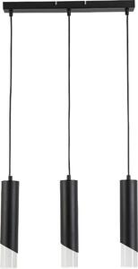 Lampada a sospensione Hardin nera 3xE27x40W in acrilico, dimensioni: 120x45x6 cm, IP20 Reality
