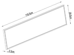 Pannello LED GDANSK 2.3x30 cm cct regolazione da bianco caldo a bianco freddo, 5400LM INSPIRE