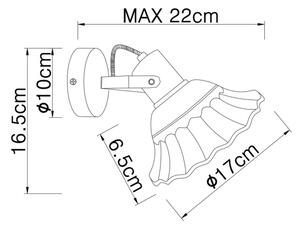 Globo 54050-1 - Faretto da muro JOWITA 1xE27/40W/230V