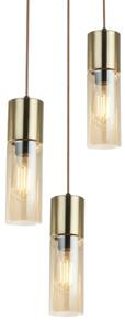 Globo 21000-3HM - Lampadario a sospensione con filo ANNIKA 3xE27/25W/230V diametro 30 cm ottone