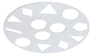 Plafoniera moderna metallo illuminando geo pl3 sl gx53 led tonda bianca sabbia - Illuminando