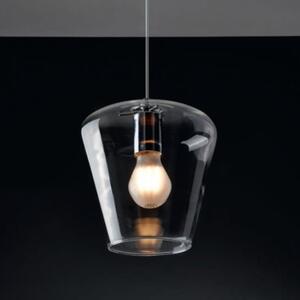 Lampadario illuminando pagoda 1b e27 led metallo vetro - Illuminando