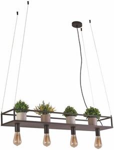 Lampada a sospensione Fiore nera 4xE27x40W in metallo, dimensioni: 120x100x23 cm, IP20, Reality