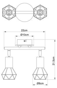 Globo 54802S-2 - Luce Spot XARA 2xE14/40W/230V