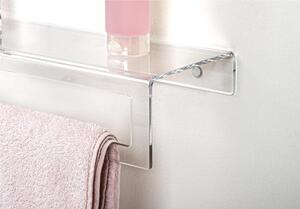 Porta Asciugamano da Bagno da Lavabo SMALL In Plexiglass CLIO TOILET STAND Dimensioni 40x16x h 10 cm - peso 0.6 kg Colore Trasparente