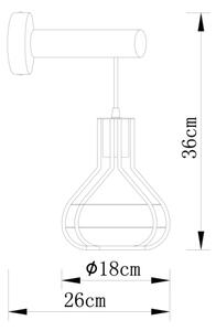 Globo 15388W - Applique CLASTRA 1xE27/60W/230V
