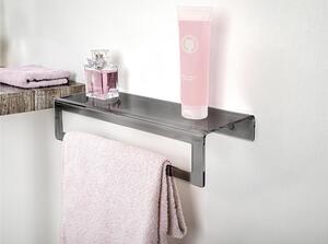 Porta Asciugamano da Bagno da Lavabo SMALL In Plexiglass CLIO TOILET STAND Dimensioni 40x16x h 10 cm - peso 0.6 kg Colore Grigio fum�