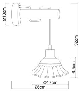 Globo 54050W - Faretto da parete JOWITA 1xE27/40W/230V