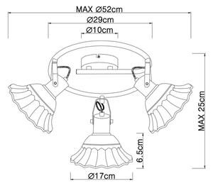 Globo 54050-3 - Faretto JOWITA 3xE27/40W/230V
