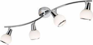 Lampada da soffitto Loris cromata 4xE14x40W in metallo, dimensioni: 14x70x12 cm, IP20, Reality