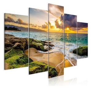 Quadro Turquoise Sea (5 Parts) Wide