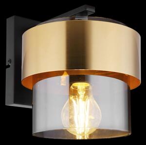 Globo 15560W - Applique MILEY 1xE27/60W/230V nero/ottone