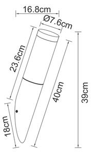 Globo 3157SW - Applique da esterno con sensore BOSTON 1xE27/15W/230V IP44