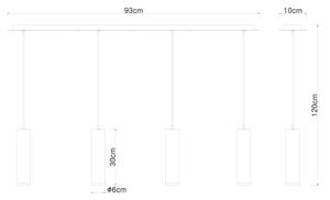 Globo 15499-4H - Lampadario a sospensione con filo MARION 4xE27/60W/230V legno nero