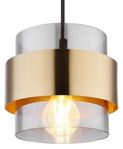 Globo 15560H - Lampadario a sospensione con filo MILEY 1xE27/60W/230V nero/ottone