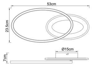 Globo 67264-24 - Lampadario LED a plafone SILLA LED/24W/230V