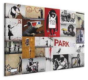 Quadro Banksy collage
