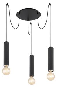 Globo 15499-3H - Lampadario a sospensione con filo MARION 3xE27/60W/230V legno nero