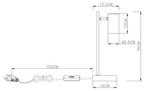 Globo 57910TB - Lampada da tavolo ROBBY 1xGU10/5W/230V