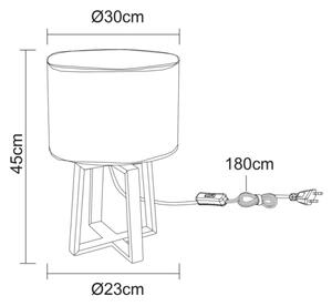 Globo 21621B - Lampada da tavolo MORITZ 1xE14/40W/230V marrone