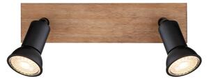 Globo 57998-2W - Luce Spot DREW 2xGU10/35W/230V legno/nero