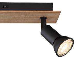 Globo 57998-2W - Luce Spot DREW 2xGU10/35W/230V legno/nero