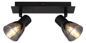 Globo 54307-2 - Faretto da parete CLAUDE 2xE14/40W/230V nero