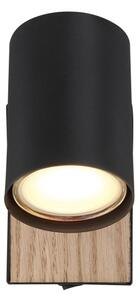 Globo 57911-1BW - Applique da parete orientabile ROBBY 1xGU10/25W/230V nero/marrone
