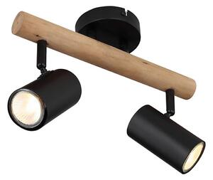 Globo 57913-2 - Luce Spot HERTI 2xGU10/5W/230V legno/metallo