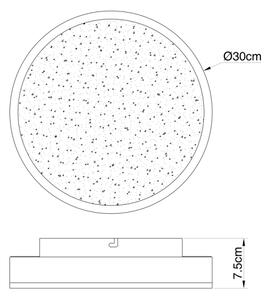 Globo 48460-24 - Plafoniera LED HEDI LED/24W/230V d. 30 cm nero