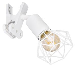 Globo 54802WK - Applique con clip XARA I 1xE14/40W/230V bianco
