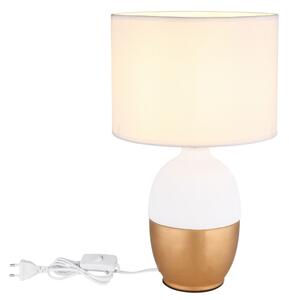 Globo 21627W - Lampada da tavolo VALENTINO 1xE14/40W/230V bianco