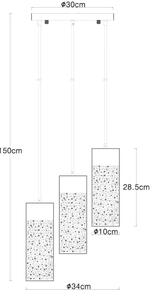 Globo 21005-3H - Lampadario a sospensione con filo CROCKY 3xE27/40W/230V