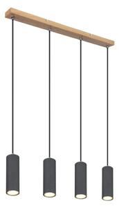 Globo 57911-4HG - Lampadario a sospensione con filo ROBBY 4xGU10/35W/230V grigio/marrone