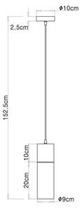 Globo 21000HB - Lampadario a sospensione con filo ANNIKA 1xE27/25W/230V diametro 10,5 cm nero