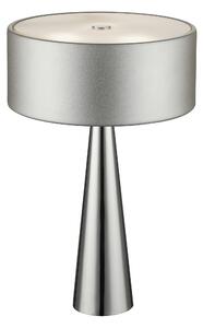 Lume Argento Moderno Fusto Alluminio Diffusore Lampada da Tavolo G9 Ambiente I-HEMINGUAY/L