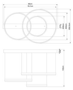 Globo 67193-55H- Lampadario a sospensione con filo LED dimmerabile HALLI LED/55W/230V 2700-6500K+RC