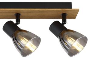 Globo 54307-4W - Luce Spot CLAUDE 4xE14/40W/230V nero/legno