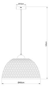 Globo 15767H1 - Lampadario a sospensione con filo COLLY 1xE27/15W/230V bambù
