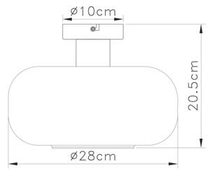Globo 15566DA - Lampadario a plafone GIUSEPPE 1xE27/40W/230V diametro 28 cm limpido
