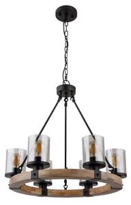 Globo 15555-6H - Lampadario a sospensione con catena LILA 6xE27/60W/230V