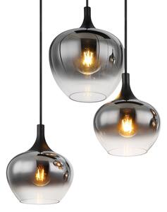 Globo 15548-6H - Lampadario a sospensione con filo MAXY 6xE27/40W/230V nero
