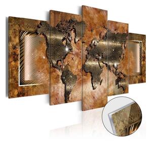 Quadri su vetro acrilico Steel Map [Glass]