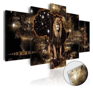 Quadri su vetro acrilico Golden Lion [Glass]